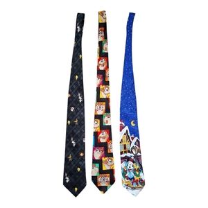 Vintage Cartoon Men's Neck Tie Bundle w/Mystery Tie